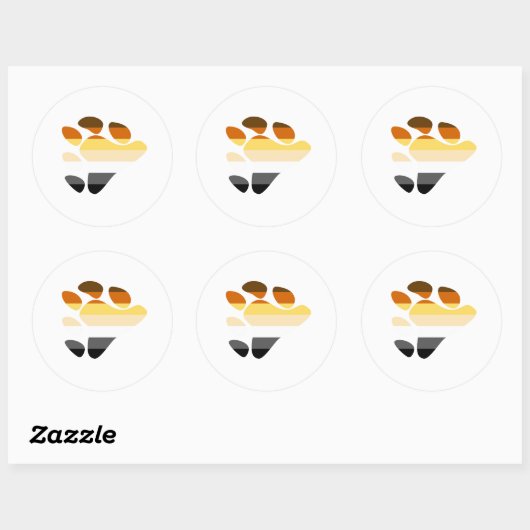 クマ記号 ラウンドシール (シート)