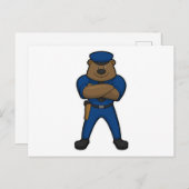 クマ警官 ポストカード (正面/裏面)