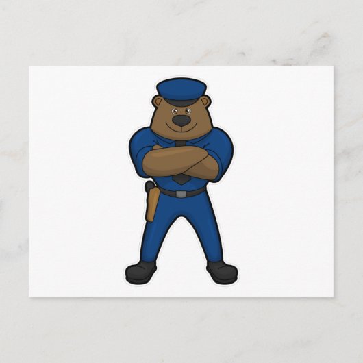 クマ警官 ポストカード (正面)