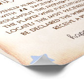 クマ赤ちゃんシャワーおしゃぶり狩りゲームサイン ポスター (角)