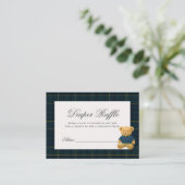 クマ赤ちゃんシャワーおむつラッフル エンクロージャーカード (スタンド正面)