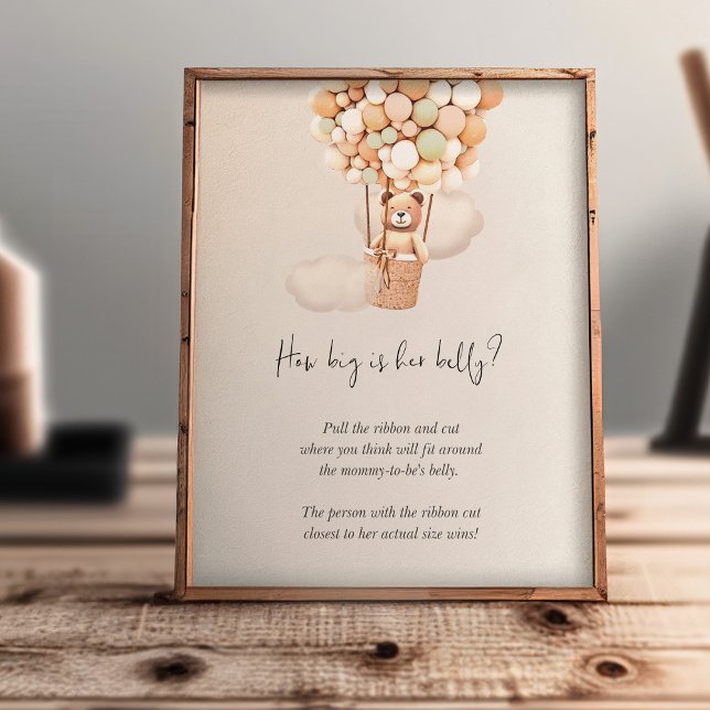 クマ赤ちゃんシャワーのゲーム – 彼女の腹はどれくらい大きい？ (クリエイターアップロード済み)