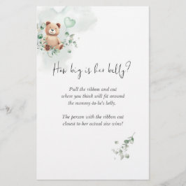 クマ赤ちゃんシャワーのゲーム – 彼女の腹はどれくらい大きい?