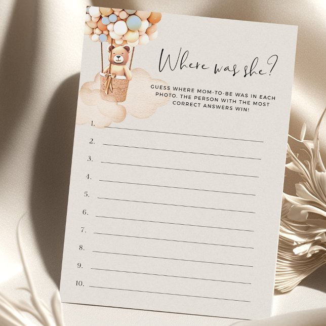 クマ赤ちゃんシャワーのゲーム – 彼女はどこだった？ (クリエイターアップロード済み)