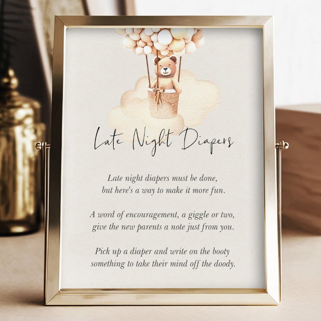 クマ赤ちゃんシャワーゲーム深夜おむつ (クリエイターアップロード済み)