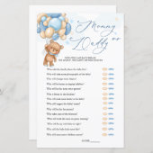 クマ赤ちゃんシャワーゲーム誰がママまたはパパ (正面/裏面)