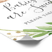 クマ赤ちゃんシャワーベビーは甘いサイン ポスター (角)