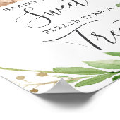 クマ赤ちゃんシャワーベビーは甘いサイン ポスター (角)