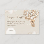 クマ赤男女兼用ちゃんシャワーおむつラッフル エンクロージャーカード (正面)