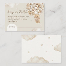 クマ赤男女兼用ちゃんシャワーおむつラッフル エンクロージャーカード