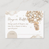 クマ赤男女兼用ちゃんシャワーおむつラッフル エンクロージャーカード (正面)