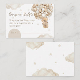 クマ赤男女兼用ちゃんシャワーおむつラッフル エンクロージャーカード