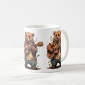 クマ遊ギター コーヒーマグカップ (正面右)
