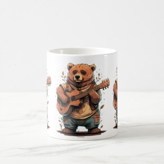 クマ遊ギター コーヒーマグカップ (中央)