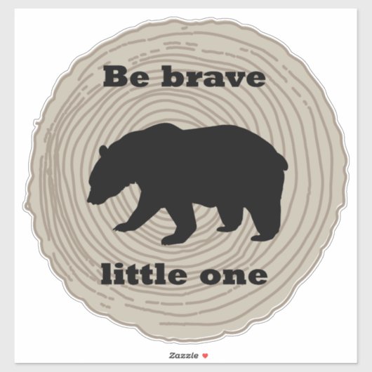 クマ野生動物は勇敢な小さな子供の部屋 シール (シート)