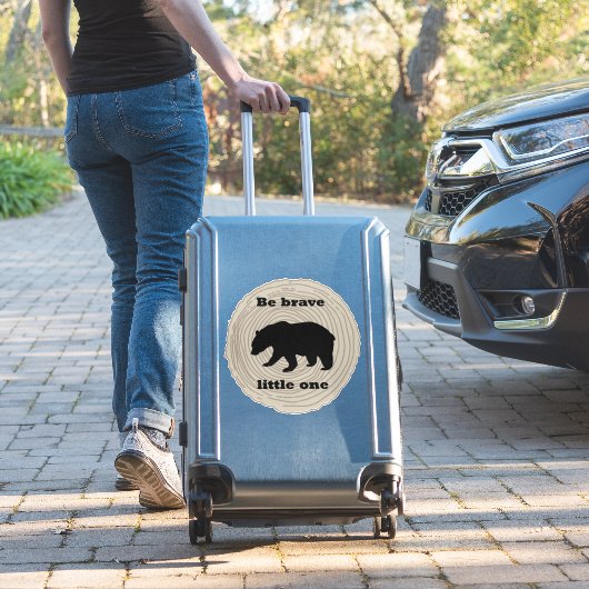 クマ野生動物は勇敢な小さな子供の部屋 シール (スーツケースインサイチュ)