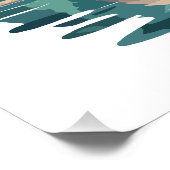 クマ野生動物自然アウトドア水色 ポスター (コーナー)