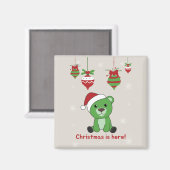 クマ陽気なクリスマス冬の動物が磁石を付ける マグネット (正面/裏面)