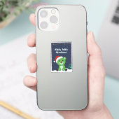 クマ陽気なクリスマス冬の動物はステッカーを付ける シール (スマートフォン)