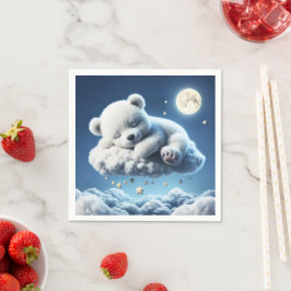 クマ雲の眠る月獣の夢 スタンダードカクテルナプキン