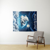 クマ雲の眠る月獣の夢 タペストリー (インサイチュ(横))