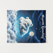 クマ雲の眠る月獣の夢 タペストリー (正面(横))