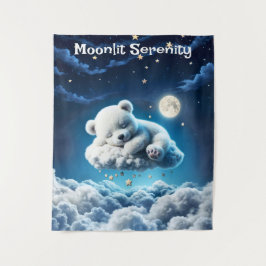 クマ雲の眠る月獣の夢 タペストリー