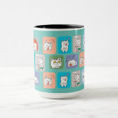 クマ顔模様 マグカップ (中央)