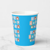 クマ顔模様 紙コップ (左)