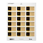 クマ鹿またはビールシルエットグラフィック ラベル (フルシート)