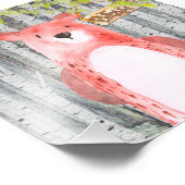 クマ – ウッドランドフレンズ – 水彩イラストレーション フォトプリント            (角)