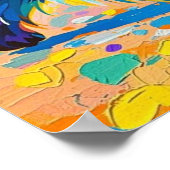 クマ カラフル アブストラクト アニマル アート デザイン ポスター (角)