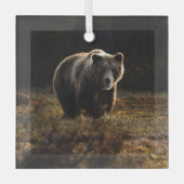 クマ ガラスオーナメント (正面)