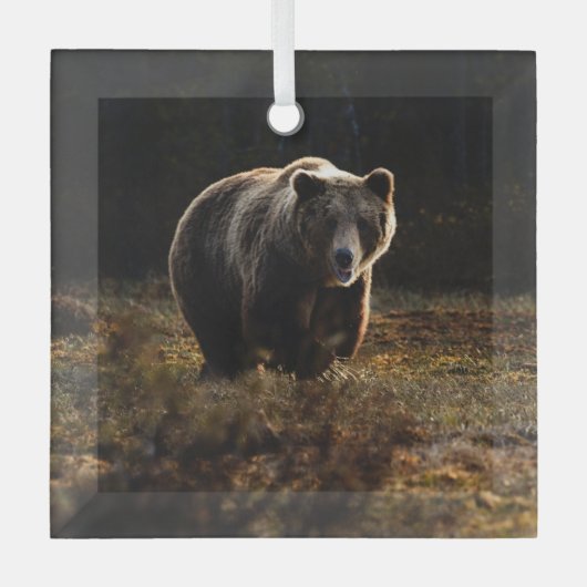クマ ガラスオーナメント (正面)