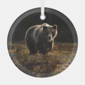 クマ ガラスオーナメント (正面)