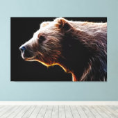 クマ キャンバスプリント (インサイチュ (ウッドフロア))