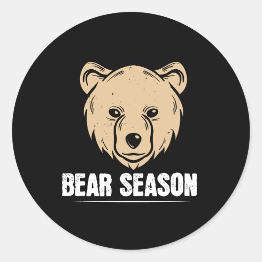 クマ – クマの季節 ラウンドシール (正面)