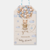 クマ クマリー ウェイト ボーイ シャワー サンキュー ギフトタグ (正面)