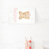 クマ クマ勇気づけられる 子供のがん 闘病中の子供たち 愛らしい 横断幕 (インサイチュ)