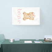 クマ クマ勇気づけられる 子供のがん 闘病中の子供たち 愛らしい 横断幕 (トレードショー)