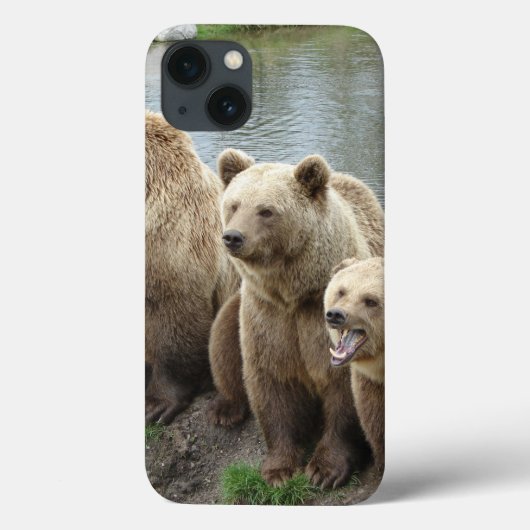 クマ クマ 動物 名前入り アニバーサリー Case-Mate iPhoneケース (裏面)