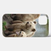 クマ クマ 動物 名前入り アニバーサリー Case-Mate iPhoneケース (裏面 (横))