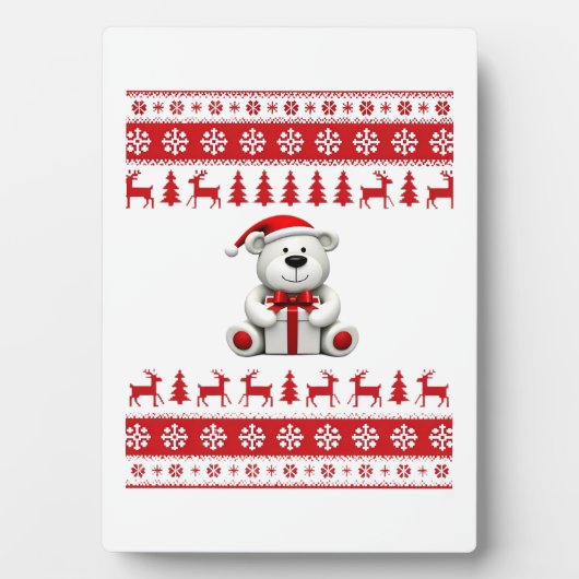 クマ クリスマス クリスマス (1) フォトプラーク (正面)