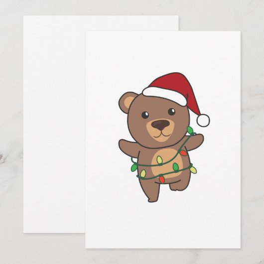 クマ クリスマス 冬 動物 クマ (正面/裏面)