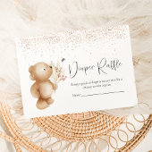 クマ&ザ・ビーおむつラッフルベビーシャワーゲーム エンクロージャーカード