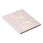 クマ+シカ=ビール ノートパッド (アングル)
