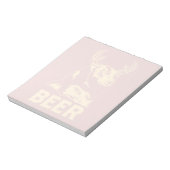 クマ+シカ=ビール ノートパッド (回転)