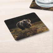 クマ スクエアペーパーコースター (アングル)