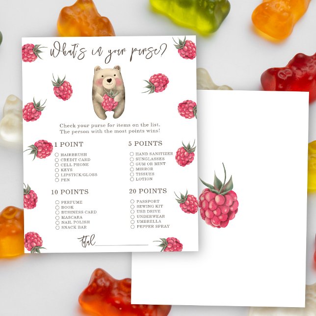 クマ – ハンドバッグの赤ちゃんシャワーの中の何 (クリエイターアップロード済み)