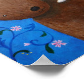 クマ&バニーウッドランド甘い愛の花ポスター ポスター (角)